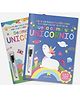 Reusable wipe and clean Dream like a Unicorn activity book - Spanish, Reusable Sticker Book-Spanish, Pack of-1-Spanish