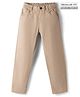 Pine Kids Denim Woven Full Length Solid Color Trousers - Beige