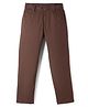 Pine Kids Denim Woven Full Length Solid Color Trousers - Brown