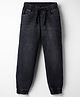 Pine Kids Denim Woven Full Length Solid Jeans in Black
