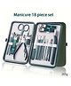 WOLTAX 18 Pieces Manicure & Pedicure Grooming Kit with Storage Case  Multi Tool Nail Care Set