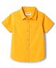 Babyhug Linen Woven Half Sleeves Solid Colour Shirt -  Orange