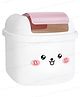 FunBlast Cute Animal Print Table Dustbin with Swing Lid  Mini Waste Bin  Pack of 1 (White)