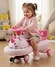 JoyRide Uni-Glow Swing Car with Interactive LED Lights, Music, and Under-Seat Storage.