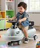 JoyRide Aligator-Glide Swing Car with Interactive LED Lights, Music, and Under-Seat Storage.