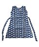 LITTLE INDIAN Cotton Woven Sleeveless Floral Printed Dress - Blue