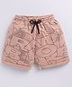 giniekids Cotton Knit Typography Printed Dress - Brown
