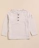 Cot & Candy Muslin Woven Full Sleeves Solid Tee - Cream