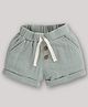 Cot & Candy Muslin Woven Solid Shorts - Light Green