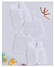 Little Angels Muslin Woven Pack Of 4 Sleeveless Solid Jhablas & Vests - White