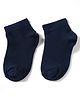Mustang Cotton Knit Ankle Length  Solid Colour School Socks - Navy