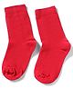Mustang Cotton Knit Full Length  Solid Colour School Socks -Red