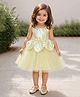 The Magic Wand Woven Sleeveless Petals Designed Dress - Yellow