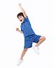 Somersault Cotton Woven Half Sleeves Solid Shirt & Shorts Set - Blue