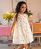 Somersault Cotton Woven Sleeveless Floral Embroidered Dress - White