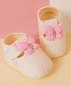 KIDSUN Butterfly Applique Detailed Velcro Closure Booties - Pink