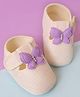 KIDSUN Butterfly Applique Detailed Velcro Closure Booties - Purple