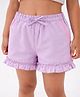 Somersault Cotton Woven Solid Shorts - Purple