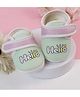 KIDSUN Hello Text Printed Velcro Closure Booties - Green
