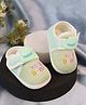 KIDSUN Baby Boss Text Printed Velcro Closure Booties - Green