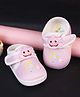 KIDSUN Shark Applique Detailed Velcro Closure Booties -  Pink