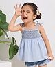 Somersault Cotton Woven Sleeveless Striped Top - Blue