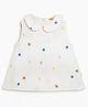 Somersault Cotton Woven Sleeveless Floral Embroidered Top - White