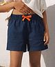 Somersault Cotton Woven Solid Shorts - Navy Blue