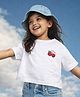 Somersault Cotton Knit Half Sleeves Fruit Printed Top - White
