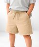 Somersault Cotton Woven Solid Shorts - Beige