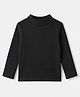 Smarty Girls Knitted Full Sleeves Solid High Neck T-Shirts in Black