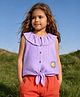 Somersault Cotton Knit Sleeveless Brand Logo Patch Detailed Top - Purple