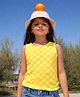 Somersault Cotton Knit Sleeveless Checked Top - Yellow