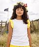 Somersault Cotton Knit Cap Sleeves Solid Top - White