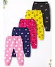 Trampoline Cotton Blend Knit Pack Of 5 Heart & Star Printed Pajamas - Multi Colour