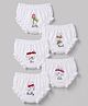 Doodle Poodle 100% Cotton Knit Bunny Printed Panties Pack Of 5 - White