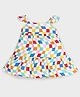 Somersault Cotton Woven Cap Sleeves Distorted Checked Dress - Multi Colour