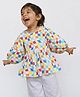 Somersault Cotton Woven Three Fourth Puffed Sleeves Checked Top - Multi Colour