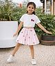 Somersault Cotton Knit Half Sleeves Fruit Printed Top & Skirt Set - Multi Colour