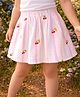 Somersault Cotton Woven Striped & Fruits Printed Skirt - Multi Colour