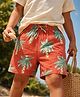 Somersault Cotton Woven Tropical Theme Printed Shorts - Rust
