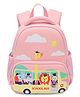 SCHOOLISH 10.2 Inches Animal School Bus Backpack Cute Cartoon Knapsack for kids Kindergarten School Bag - PACK OF 1- COLOR MAY VARY