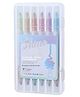 SCHOOLISH Double Colors Student Highlight Marker Pen Sparkling Galaxy Design Soft Flash Eye Protection Flat Brush Tip Loose Paper - PACK OF 1 - COLOR MAY VARY