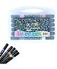 SCHOOLISH 12PCS Soft Dual Sided Glitter Art Marker Set 12 Color Shades Water-based Non-Toxic Ink - PACK OF 1 - COLOR MAY VARY
