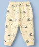 Child World Sinker Knit Full Length Lounge Pant with Rainbow Train Print - Lemon