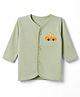Child World Sinker Knit Full Sleeves Jhabla With Car Print - Olive