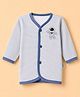 Child World Interlock Knit Full Sleeves Striped Jhablas With Astronaut Print-Blue