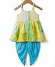 Saka Designs Cotton Woven Sleeveless Sequinned Kurta & Dhoti Set - Light Blue
