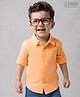Babyhug Linen Woven Solid Shirt with Full Sleeves - Orange