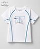 Arias by Lara Dutta 100% Cotton  Half Sleeve T-shirt With Placement Print and Piping Details White
